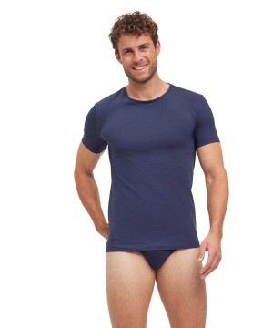 Falke 2-Pack T-Shirt Round-neck Daily Comfort Erkek Kısa Kollu Gömlek Gri | 19LMQNPBD