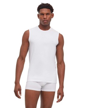 Falke 2-Pack Top Round-neck Daily Comfort Erkek Yelek Beyaz | 19CFVABDR