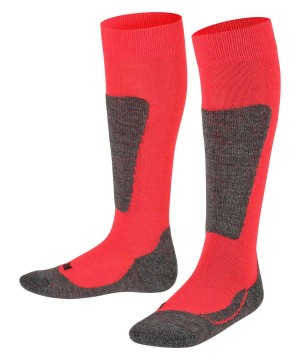 Falke Active Ski Knee-high Socks Çocuk Çorap Kırmızı | 04RBMSOYT