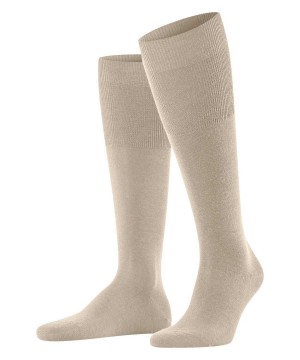 Falke Airport Knee-high Socks Erkek Çorap Bej Rengi | 03QEHITUS