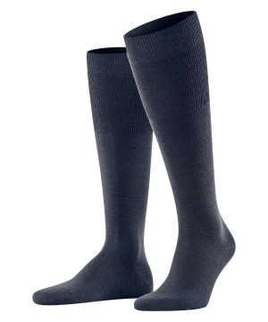 Falke Airport Knee-high Socks Erkek Çorap Mavi | 08YMSXQNG
