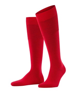 Falke Airport Knee-high Socks Erkek Çorap Kırmızı | 43SWTKLBP
