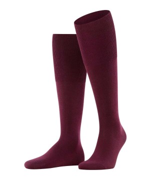 Falke Airport Knee-high Socks Erkek Çorap Kırmızı | 47LQBPFMD