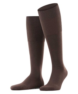 Falke Airport Plus Knee-high Socks Erkek Çorap Kahverengi | 82XFIQREV
