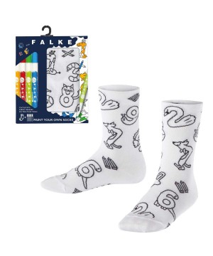 Falke Animal Number Paint Set Socks Çocuk Çorap Beyaz | 75OLWTXDR
