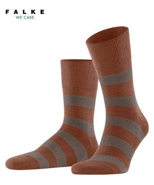 Falke Block Stripe Socks Kadın Çorap Kahverengi | 49WLQCFVP