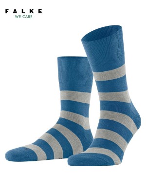 Falke Block Stripe Socks Kadın Çorap Mavi | 68SIXDBKO