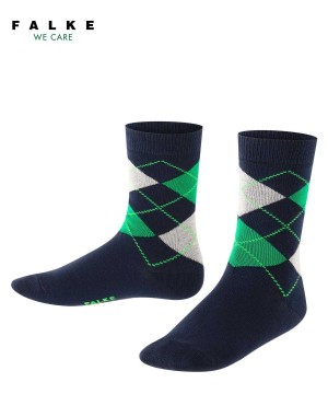 Falke Classic Argyle Socks Çocuk Çorap Mavi | 96GMIRWAY