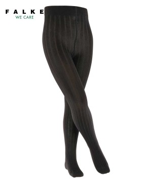 Falke Classic Rib Tights Çocuk Tights Siyah | 62JVRKSZT