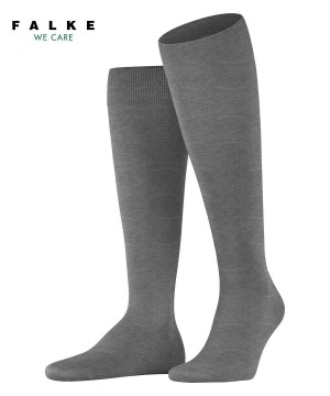 Falke ClimaWool Knee-high Socks Erkek Çorap Gri | 02IZFMNTX