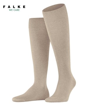 Falke ClimaWool Knee-high Socks Erkek Çorap Bej Rengi | 79RJXEBMA