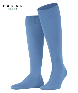 Falke ClimaWool Knee-high Socks Erkek Çorap Mavi | 36LKVZWST