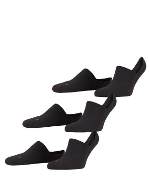 Falke Cool Kick 3-Pack Invisibles Kadın No Show Socks Siyah | 61CAJOFQH