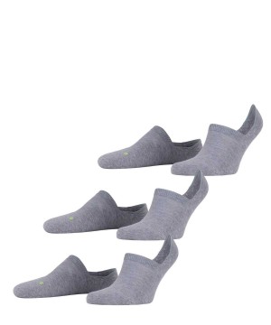 Falke Cool Kick 3-Pack Invisibles Kadın No Show Socks Gri | 40JDXLYIT