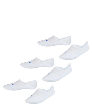 Falke Cool Kick 3-Pack Invisibles Çocuk No Show Socks Beyaz | 08XFPBQLR