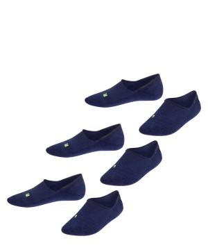 Falke Cool Kick 3-Pack Invisibles Çocuk No Show Socks Mavi | 97SGEQOUT