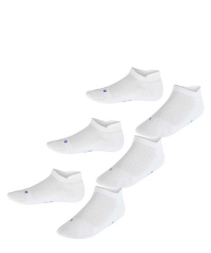 Falke Cool Kick 3-Pack Sneaker Socks Çocuk Çorap Beyaz | 18IQUOJFW