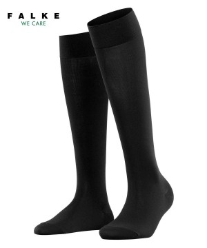 Falke Cotton Touch Knee-high Socks Kadın Çorap Siyah | 15IFSETNO