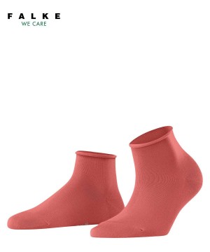 Falke Cotton Touch Short sock Kadın Çorap Kırmızı | 56OVCDHFZ