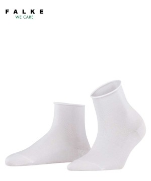 Falke Cotton Touch Short sock Kadın Çorap Beyaz | 70FIDTOMQ