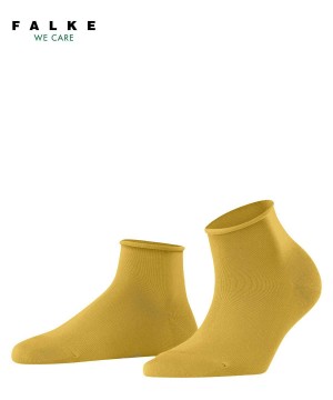 Falke Cotton Touch Short sock Kadın Çorap Sarı | 40ETRPFYG