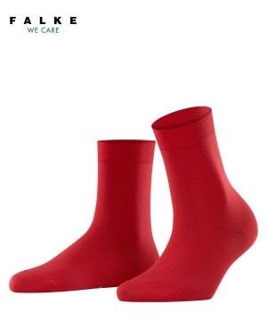 Falke Cotton Touch Socks Kadın Çorap Kırmızı | 28XCYAOEL
