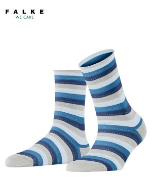 Falke Dopamine Stripe Socks Kadın Çorap Gri | 53TRUWZNY