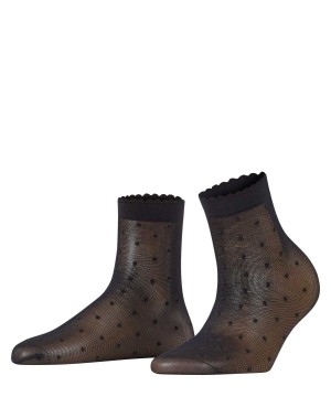Falke Dot 15 DEN Ankle socks Kadın Çorap Siyah | 35JWKMPZT