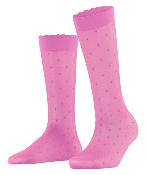 Falke Dot 15 DEN Knee-high Socks Kadın Çorap Kırmızı | 65FCYIUSW