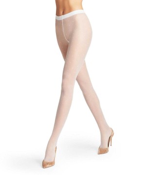 Falke Dot 15 DEN Tights Kadın Tights Beyaz | 08GKIEQVA