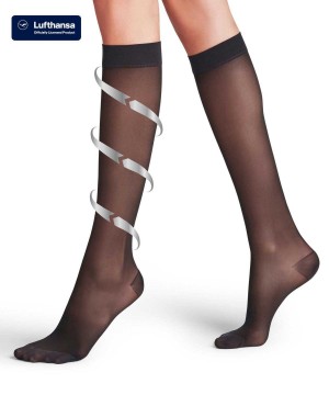 Falke Energize 30 DEN Knee-high Socks Kadın Çorap Siyah | 96LAXIPHJ