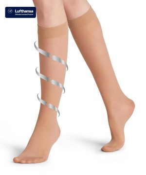 Falke Energize 30 DEN Knee-high Socks Kadın Çorap Bej Rengi | 52BPHVYOL