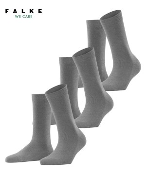Falke Family 3-Pack Socks Kadın Çorap Gri | 56OJFRDWY