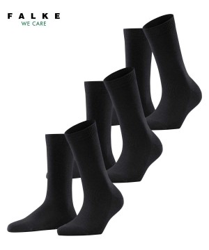 Falke Family 3-Pack Socks Kadın Çorap Siyah | 70BAKGYJZ