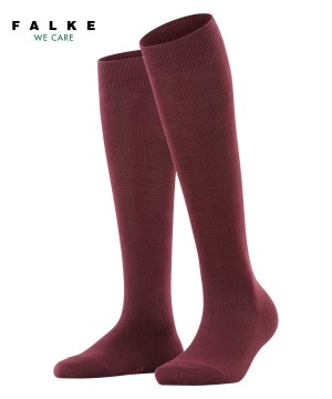 Falke Family Knee-high Socks Kadın Çorap Kırmızı | 04RDEOHUJ