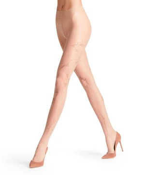 Falke Feather Herb 15 DEN Tights Kadın Tights Kahverengi | 98LBZUJFA
