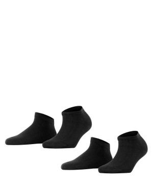 Falke Happy 2-Pack Sneaker socks Kadın Çorap Siyah | 94QHAMYOG