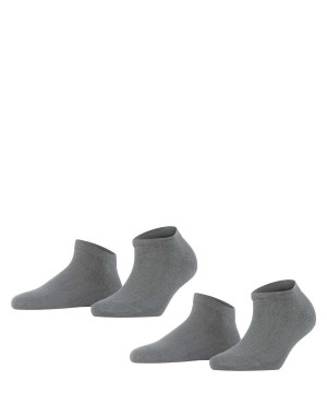 Falke Happy 2-Pack Sneaker socks Kadın Çorap Gri | 63PCFMGVK