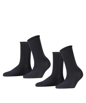 Falke Happy 2-Pack Socks Kadın Çorap Mavi | 95ZVMPYNS