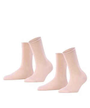 Falke Happy 2-Pack Socks Kadın Çorap Pembe | 08FYNPSQT