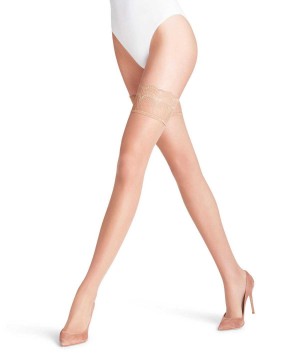 Falke Invisible Deluxe 8 DEN Stay-ups Kadın Thigh Highs Kahverengi | 40LRWEVNA