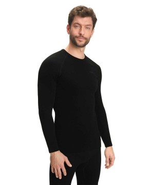 Falke Long sleeve shirt Maximum Warm Erkek Long Sleeve T-Shirts Siyah | 98PUXVJRF