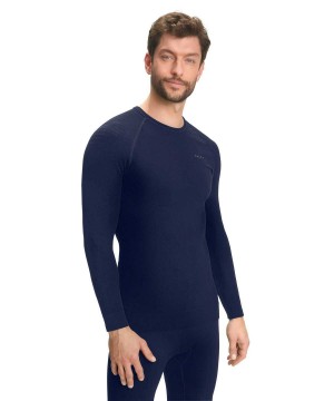 Falke Long sleeve shirt Maximum Warm Erkek Long Sleeve T-Shirts Mavi | 65PNYVHLG