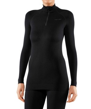 Falke Long sleeve shirt Maximum Warm Kadın Uzun Kollu Gömlek Siyah | 75MXCYTBE