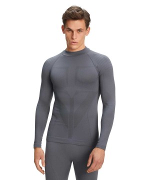 Falke Long sleeve shirt Warm Erkek Long Sleeve T-Shirts Siyah | 95ALUWCIS