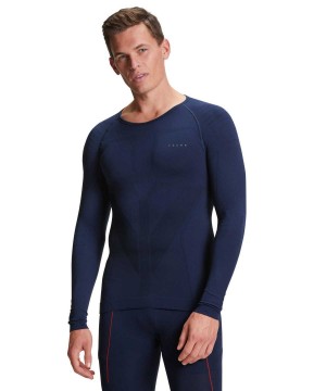 Falke Long sleeve shirt Warm Erkek Long Sleeve T-Shirts Mavi | 24ZVDAWEF
