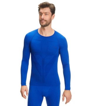 Falke Long sleeve shirt Warm Erkek Long Sleeve T-Shirts Mavi | 57QIZDBKE