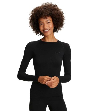 Falke Long sleeve shirt Warm Kadın Uzun Kollu Gömlek Siyah | 06XPZQUHN