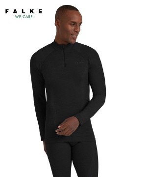 Falke Long sleeve shirt Wool-Tech Erkek Long Sleeve T-Shirts Siyah | 58SKOGCLX