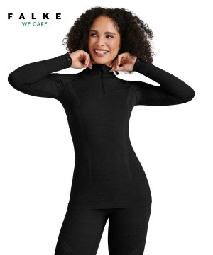 Falke Long sleeve shirt Wool-Tech Kadın Uzun Kollu Gömlek Siyah | 14SZOKACF